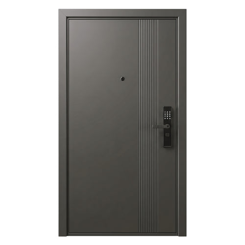 Ușă de intrare de siguranță termoizolată IronDOOR01 98x208cm, antracit, cu închidere inteligentă cu 4 funcții