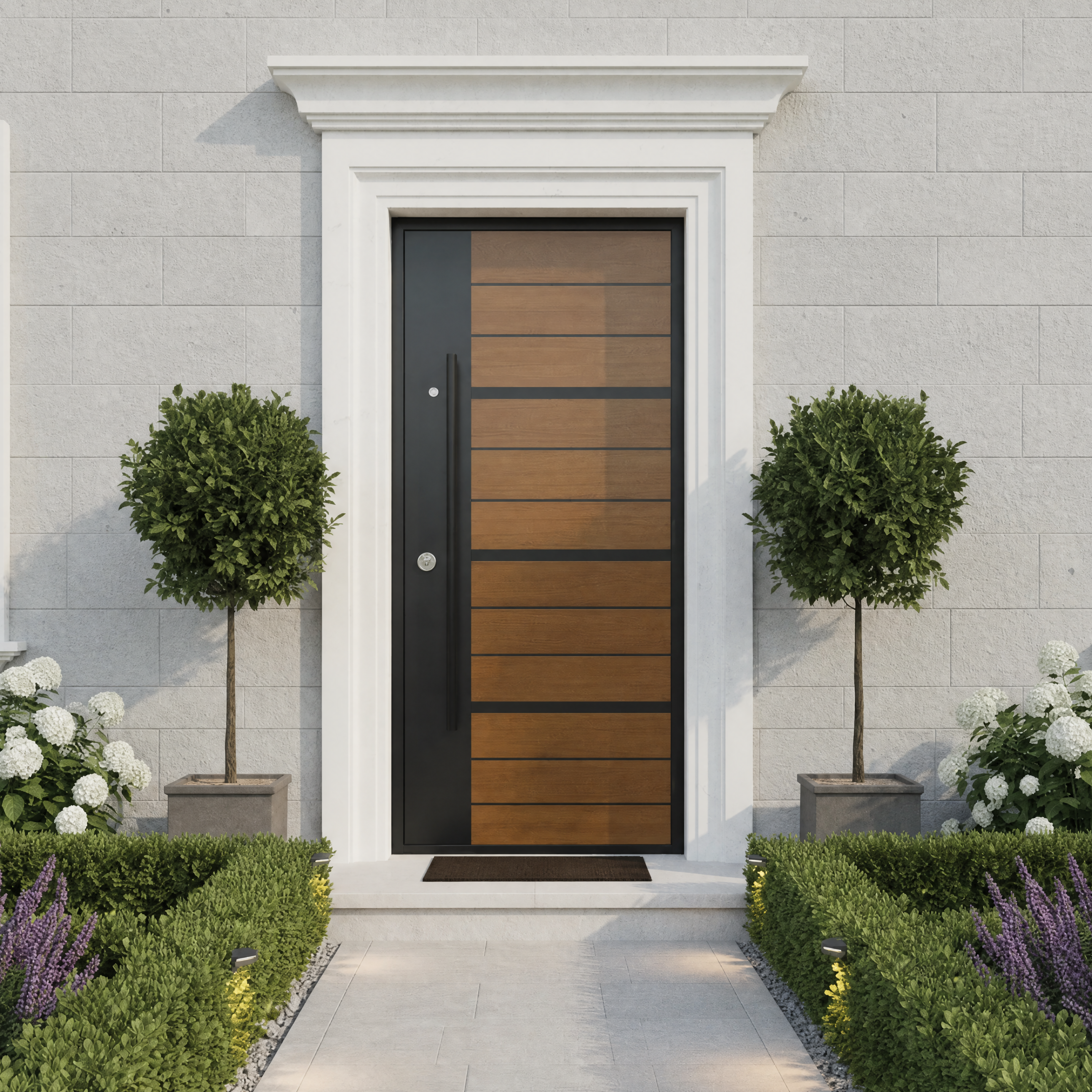 Hőszigetelt biztonsági bejárati ajtó IronDOOR24 98×208 cm - Prémium kivitel: 100mm-es profil, rejtett zsanérral