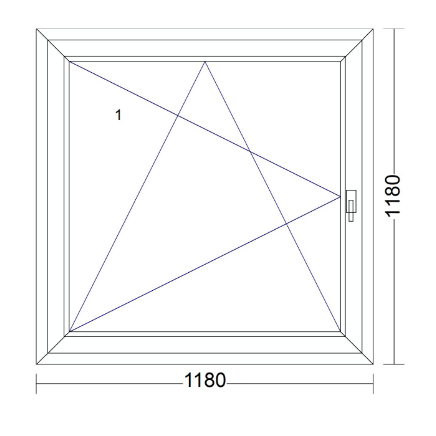 REHAU Synego 80mm 3 rétegű üveg Műanyag ablak bukó-nyíló 1180 mm x 1180 mm